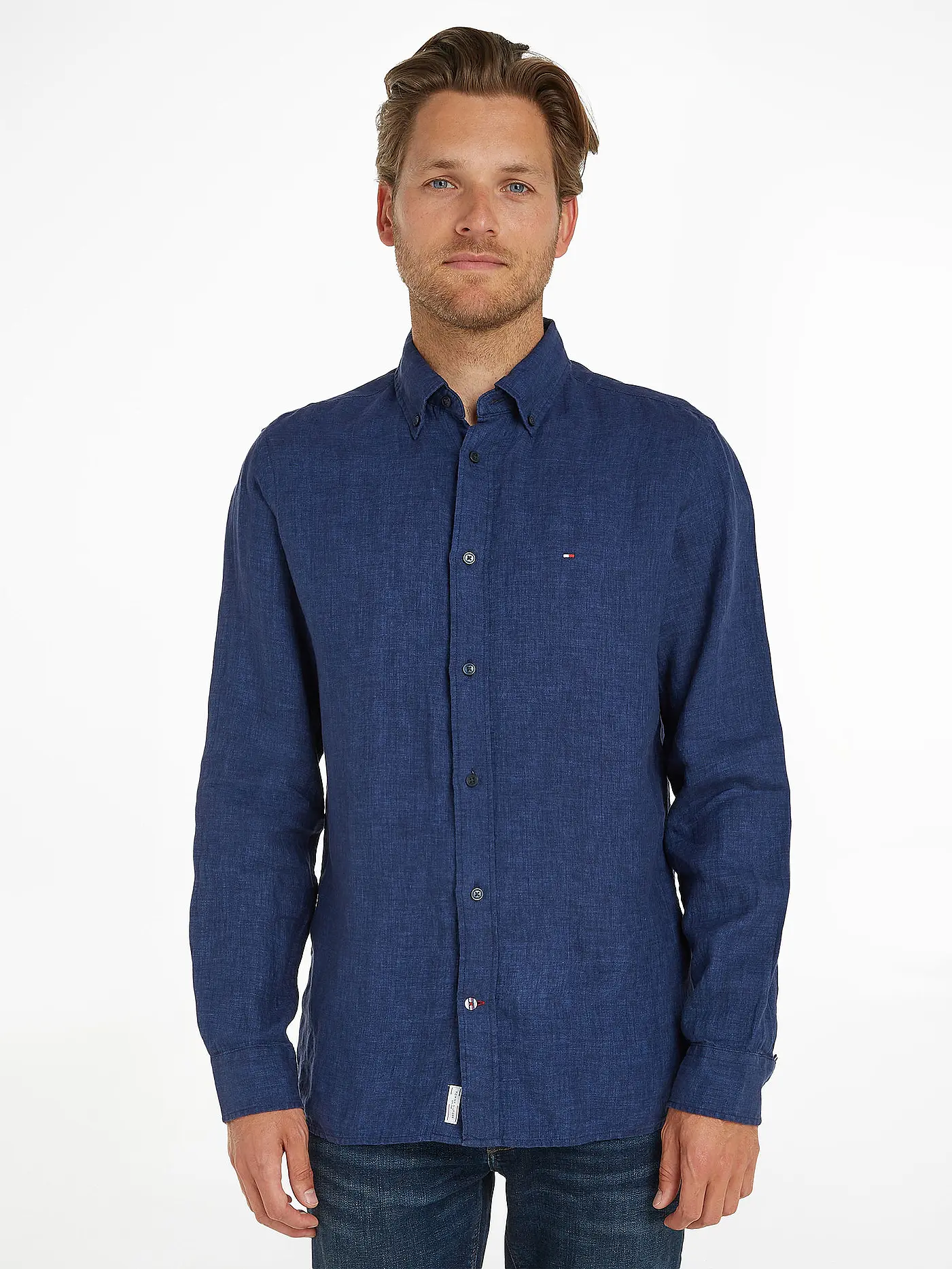 TOMMY HILFIGER | Leinenhemd | blau